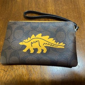 Small Coach wallet purse with Stegosaurus